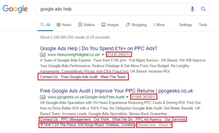 Using Google Ads Extensions